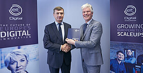 Commission Vice-President Andrus Ansip and EIT Digital CEO Willem Jonker