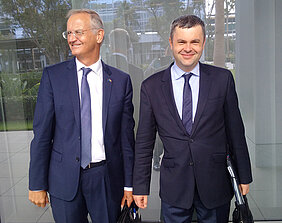 Lambert van Nistelrooij and Sorin Moisa