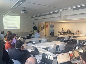 A glimpse of the meeting at the Berlin co-location centre