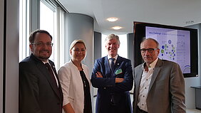 (FLTR) Tatu Koljonen, Henna Virkkunen, Willem Jonker, Nils Torvalds