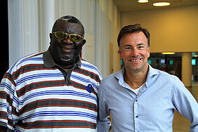 Dr Roland Clarke (left) and Peter Navrén, IT Project manager at Rexel (Sweden)