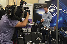 BBC interviews EIT Digital supported scale-up QARNOT at IOT Tech Expo.